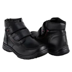 Bota Botín Escolar Bambino Para Niño Velcro Negro 05386