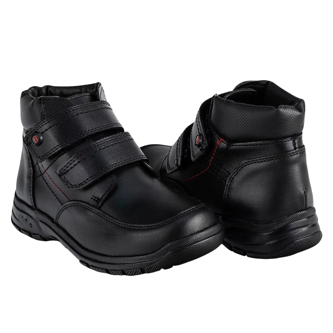 Bota Botín Escolar Bambino Para Niño Velcro Negro 05386