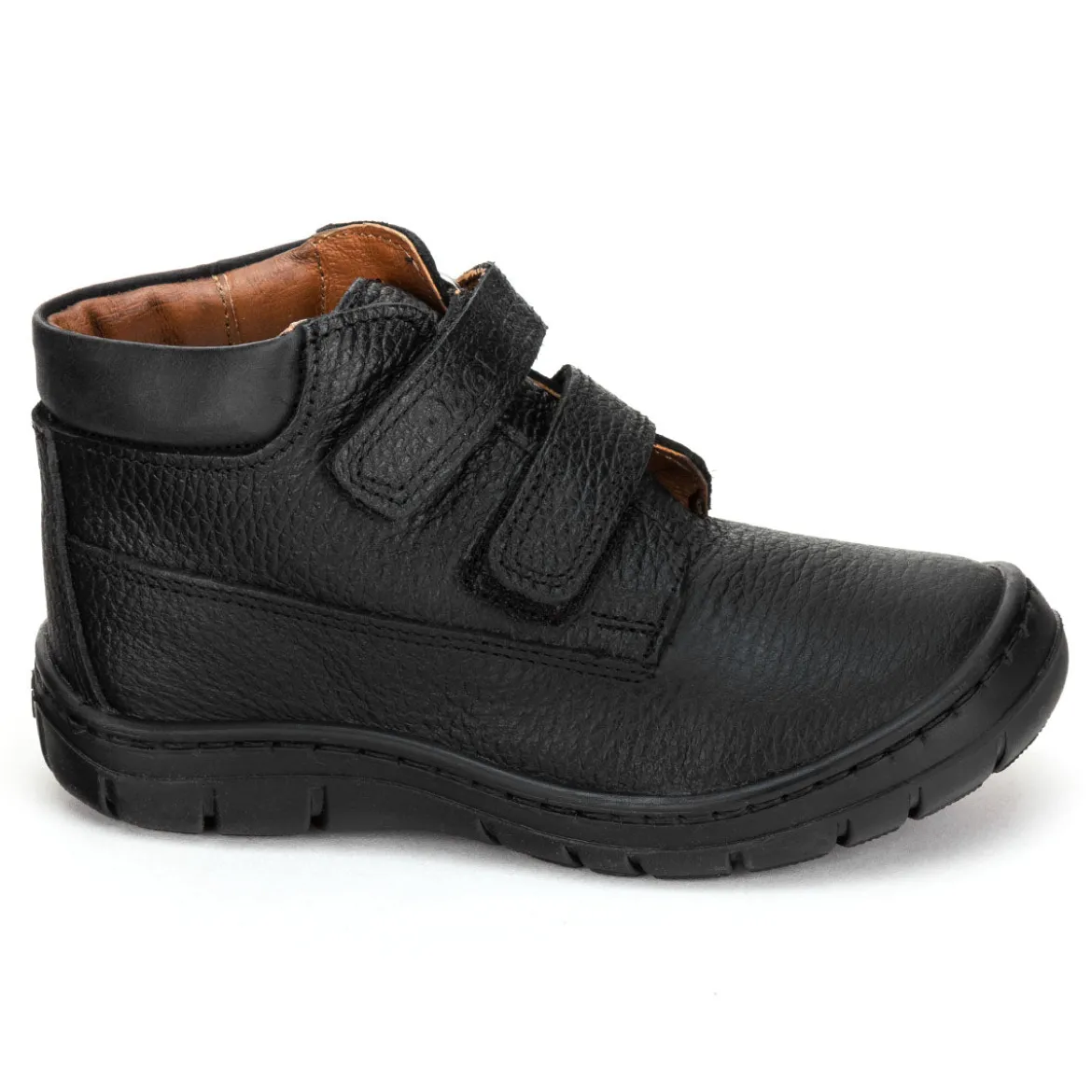 Botín Escolar Dogi Para Niño Piel Negro Velcro 02048