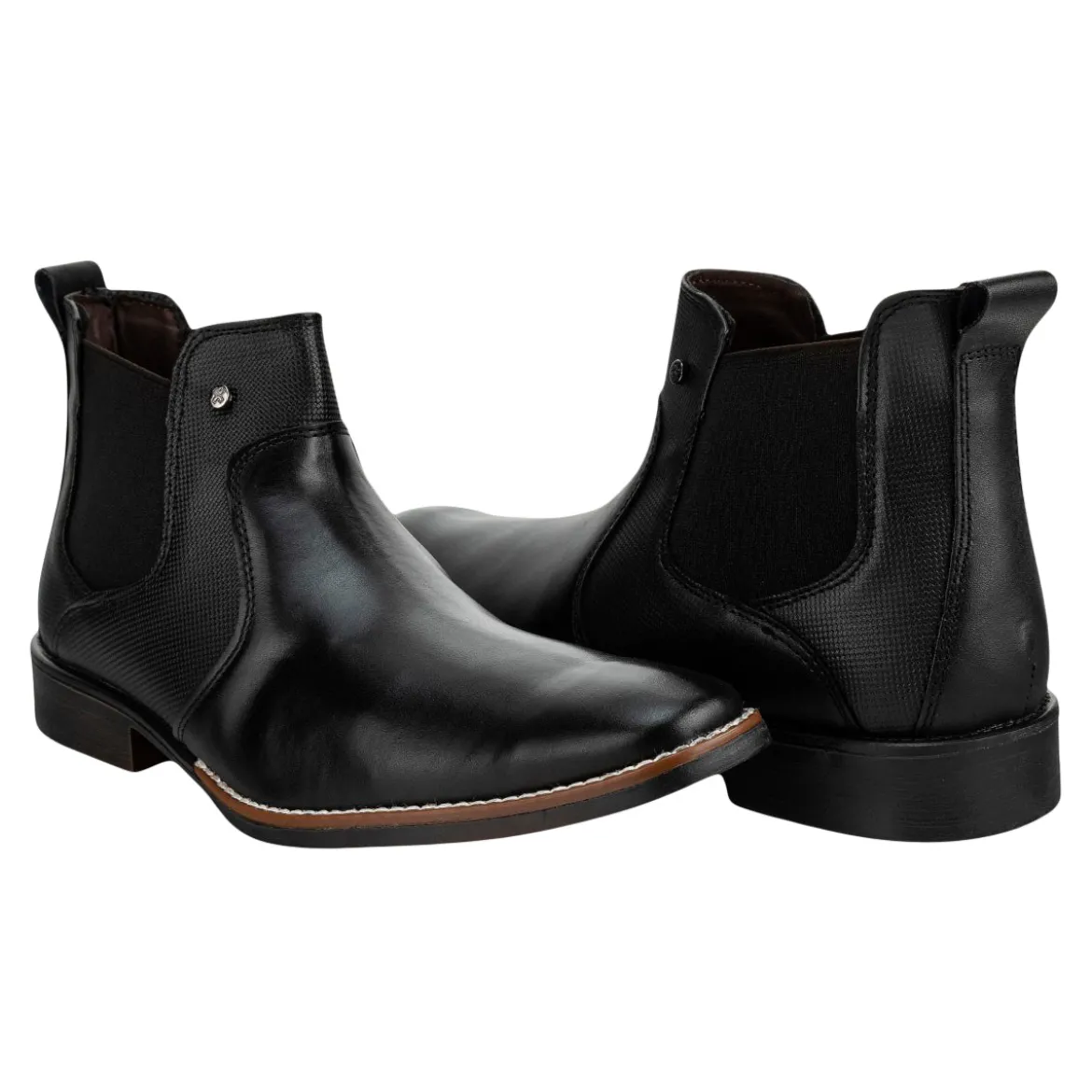 Botín Lugo Conti Para Hombre Vestir Tipo Chelsea Negro 17h684 00039