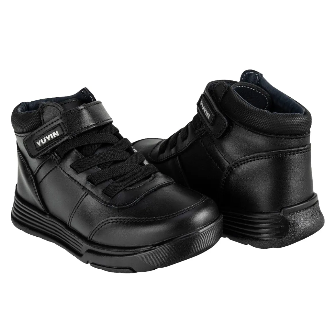 Botín Moda Negro Escolar Niño Yuyin 05609