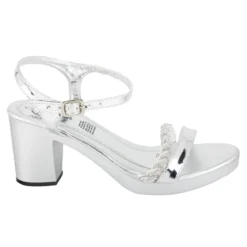 Sandalia Fiesta Graduación Moda Brillo Para Mujer Joza 06357/58 Plata-Oro