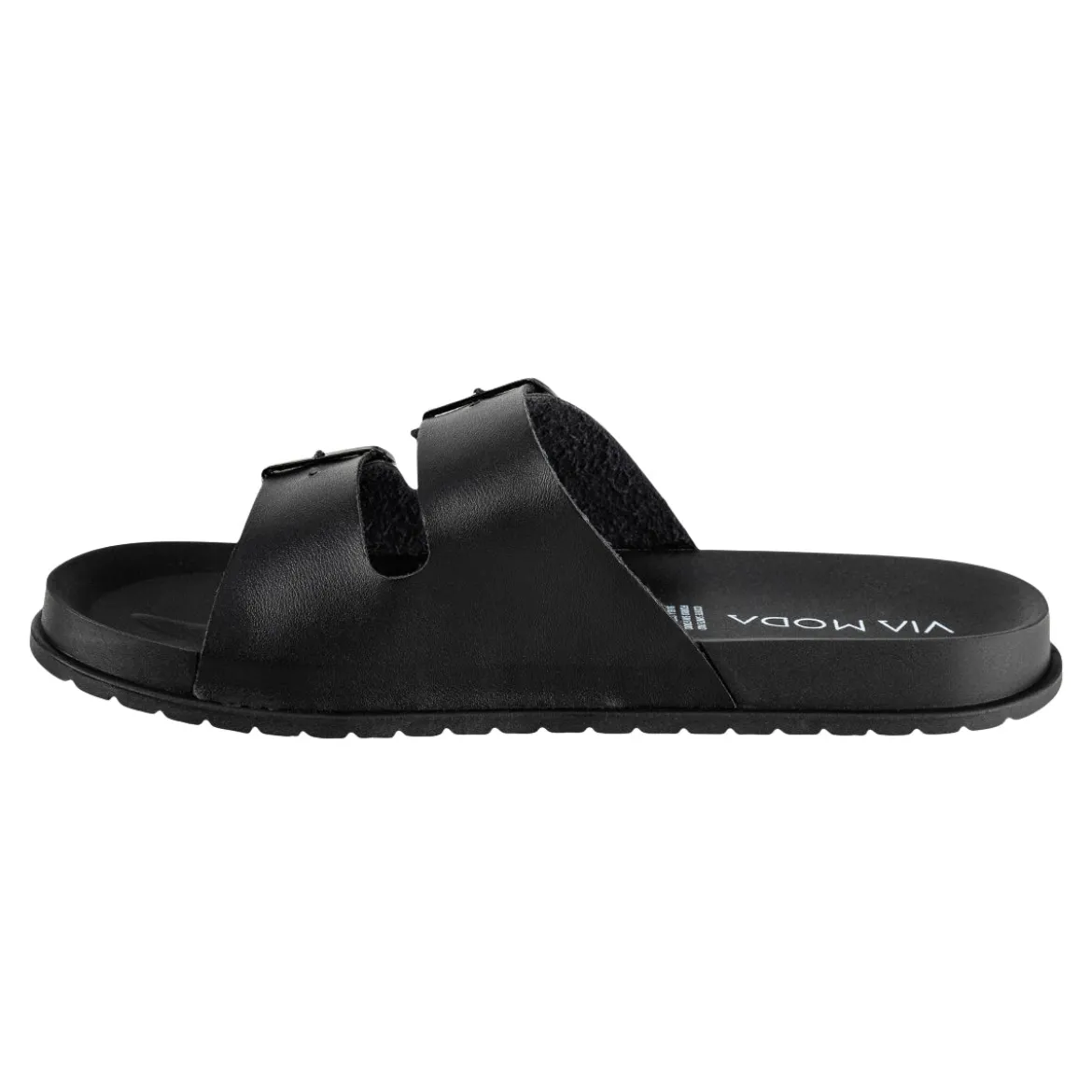 Sandalia Slide Hebilla Para Hombre Viamoda 08480