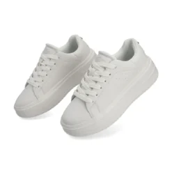 Tenis Blancos Casual Plataforma Para Mujer Capa de Ozono 08427