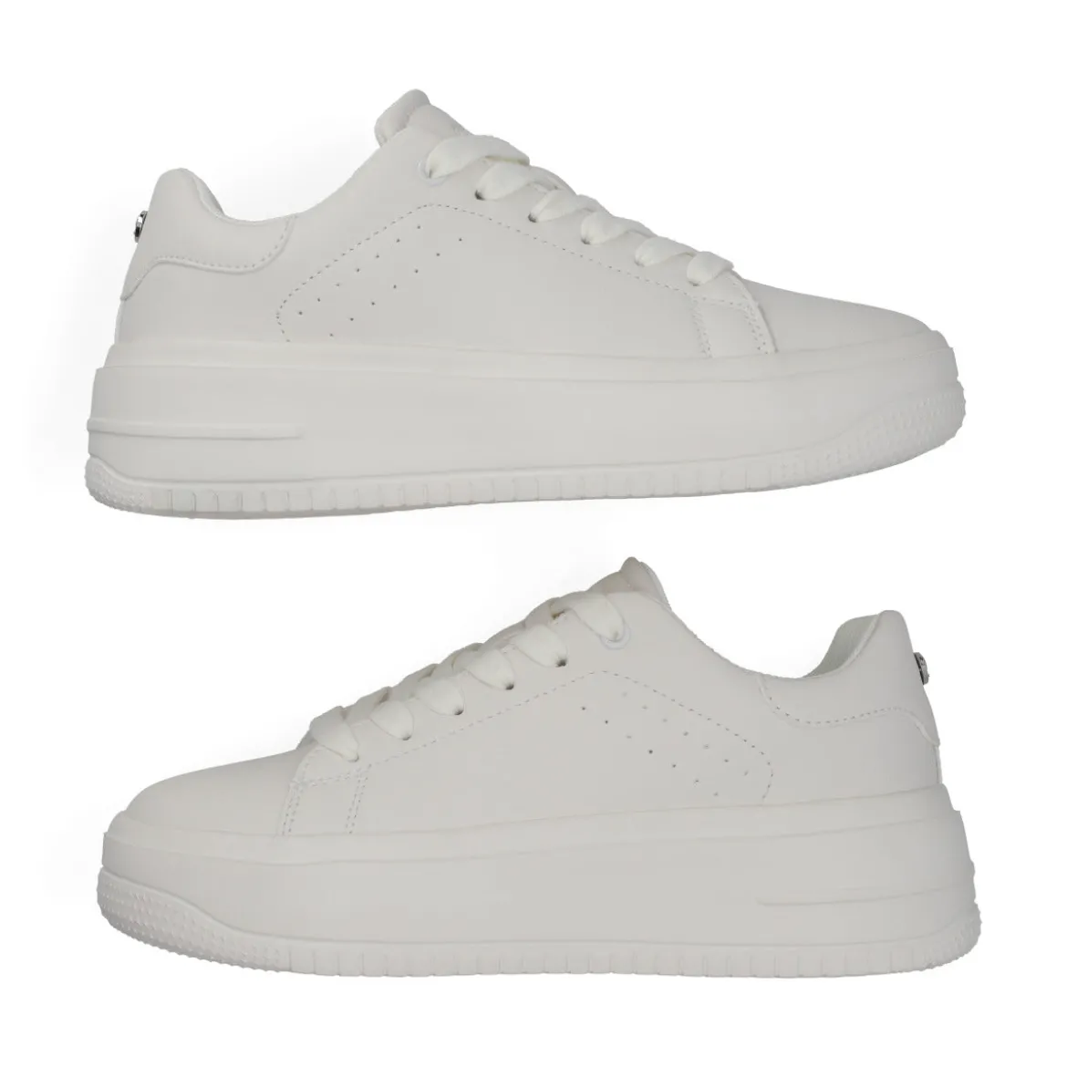 Tenis Blancos Casual Plataforma Para Mujer Capa de Ozono 08427