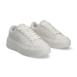 Tenis Blancos Casual Plataforma Para Mujer Capa de Ozono 08427