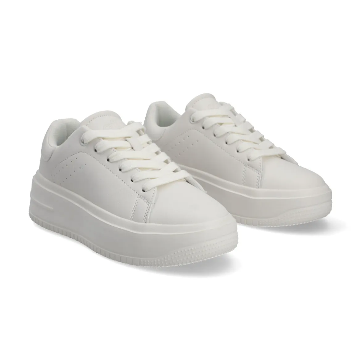 Tenis Blancos Casual Plataforma Para Mujer Capa de Ozono 08427