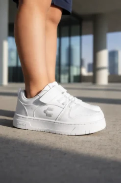 Tenis Blancos Charly Para Niño Sway Gs Casual Moda 08760