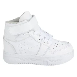 Tenis Blancos Escolar Bota Casual Velcro Para Niño Blasito 05534