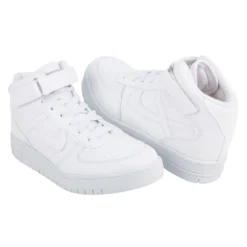 Tenis Blancos Escolar Bota Casuales Para Niño Joven Panam 06087