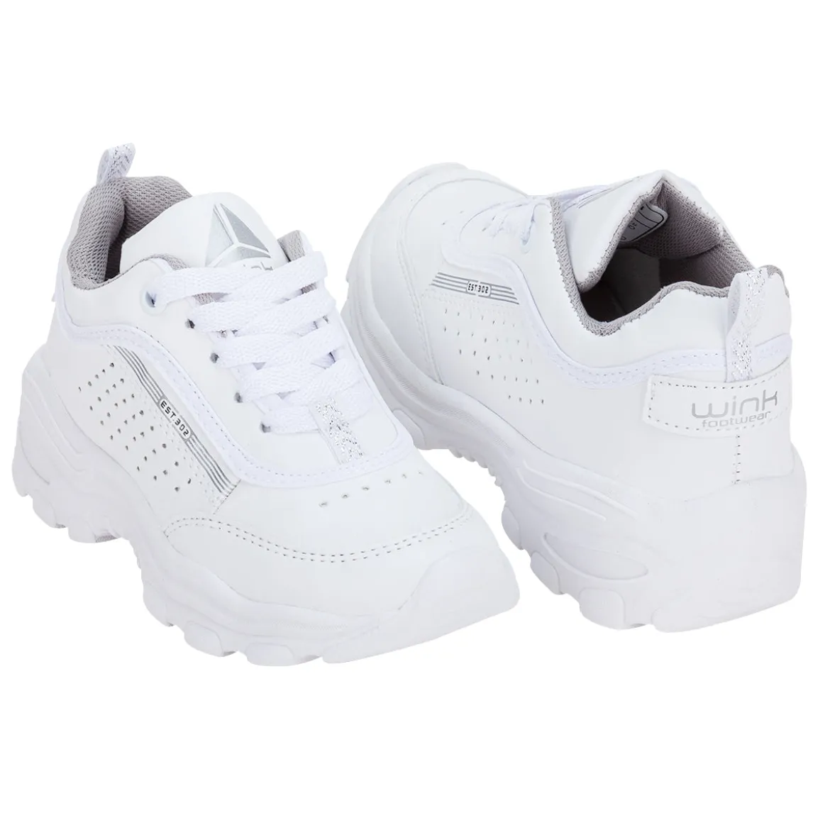 Tenis Blancos Escolar Moda Para Niña Joven Wink 01572