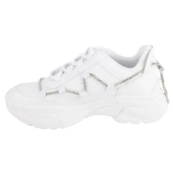 Tenis Blancos Plataforma Brillos Para Mujer Neosport 05216
