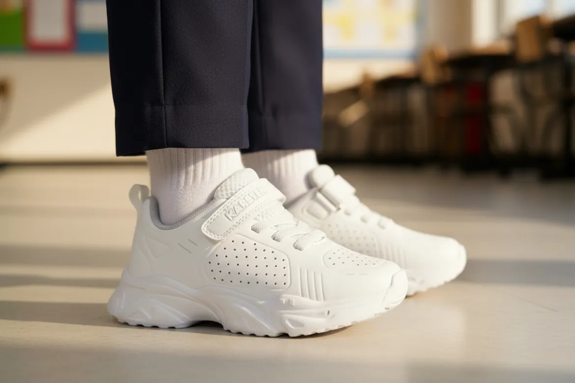 Tenis Escolar Blanco Para Niño Karsten 09420