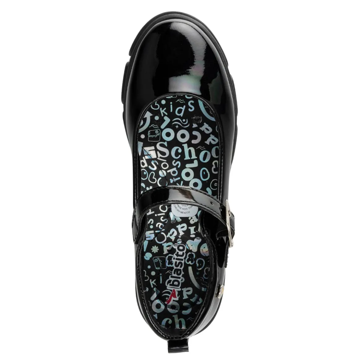Zapato Charol Escolar Corazón Joven Blasito 05416