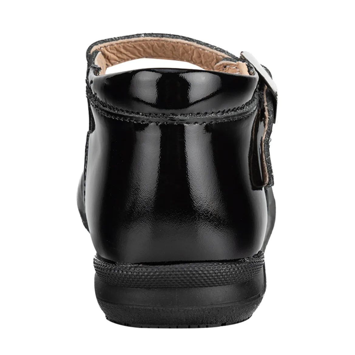 Zapato Dogi Para Niña Corazón Escolar Hebilla Negro 05507