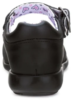 Zapato Escolar Bambino Para Niña Negro Hebilla 02906