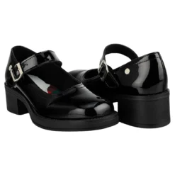 Zapato Escolar Chabelo Para Niña Junior Tacón Cuadrado 07226