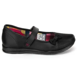 Zapato Escolar Moño Negro Velcro Joven Nick&wick 03006
