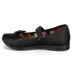 Zapato Escolar Moño Negro Velcro Niña Nick&wick 03005